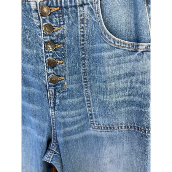 VERONICA BEARD JEANS 'Crosbie Crop Wide Crop' High Rise Medium Wash Jeans - Picture 4 of 7